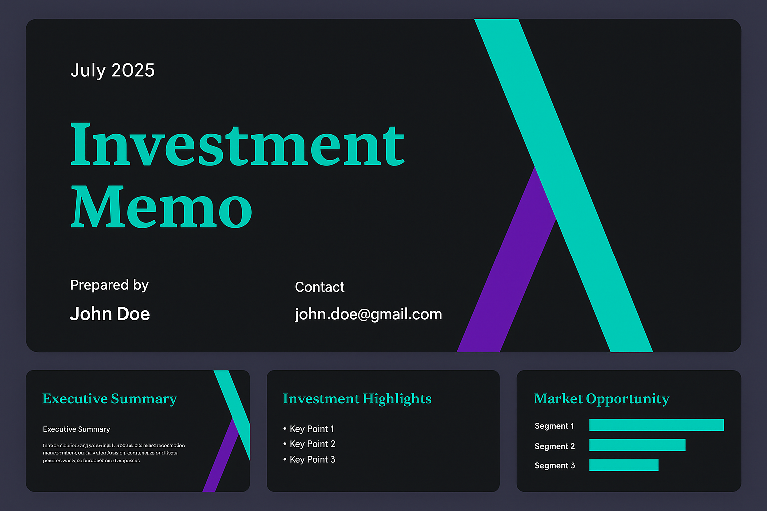 Best AI presentation maker creating professional board deck with financial data and strategic analysis