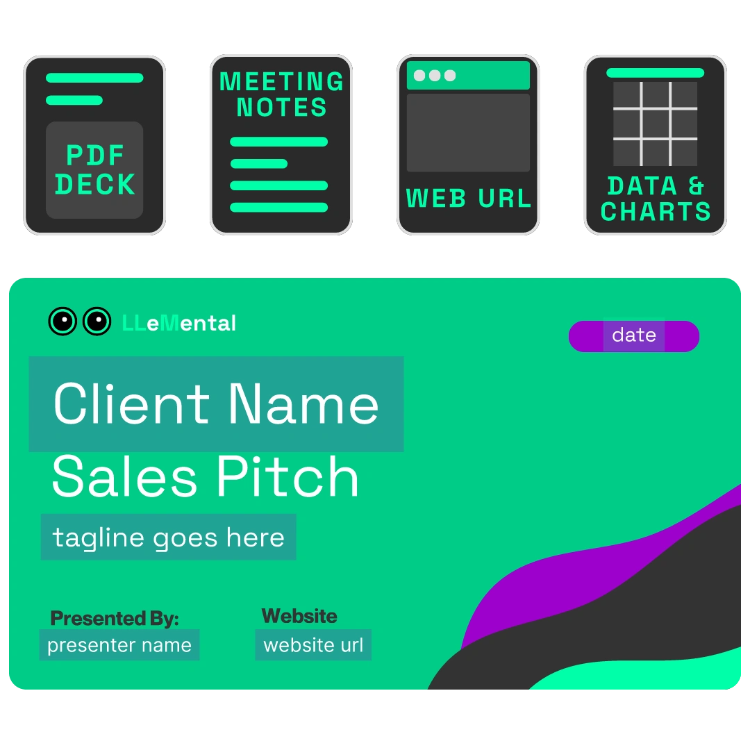 LLeMental AI document generator and proposal automation software with existing PowerPoint templates - Dark Mode